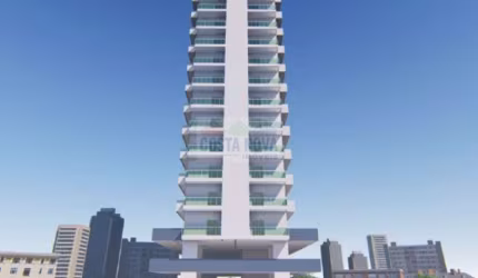 Apartamento de 55m² com 1 suíte e varanda gourmet com churrasqueira no Marapé em Santos