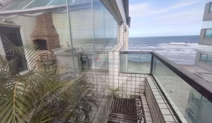 Apartamento Cobertura frente mar, 2 dormitórios e 2 vagas na Aviação em Praia Grande-SP