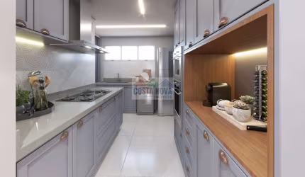 Apartamento de 109m², com 2 quartos sendo 1 suíte, recém reformado pronto para morar