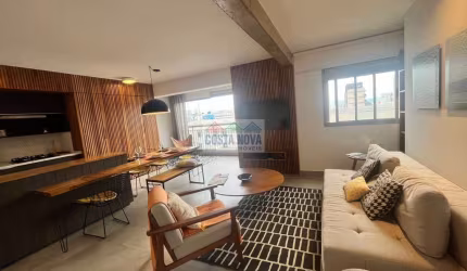Apartamento para locação com 67m², 1 quarto sendo suíte, 2 banheiros, 1 vaga de garagem mobiliado