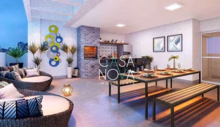 Apartamento com 3 dormitórios à venda, 83 m² por R$ 1.051.000,00 - Boqueirão - Santos/SP
