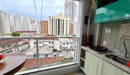 Apartamento Duplex com 2 dormitórios à venda, 73 m² por R$ 950.000,00 - Boqueirão - Santos/SP