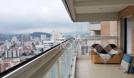 Apartamento 2 suítes, varanda gourmet no Gonzaga, ampla área de lazer