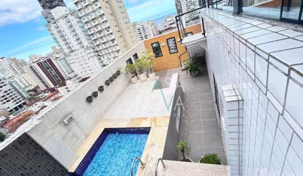 Cobertura com 4 dormitórios à venda, 380 m² por R$ 3.900.000,00 - Pompéia - Santos/SP