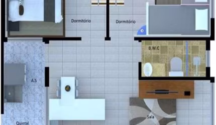 Apartamento com 2 dormitórios à venda, 44 m² por R$ 270.000 - Parada XV de Novembro - São Paulo/SP