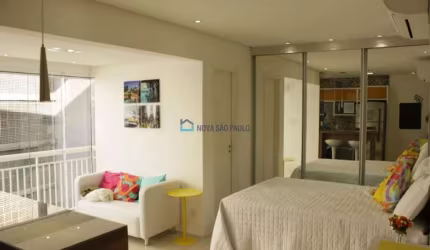 Studio semi novo mobiliado - 1 vaga - Bela Vista