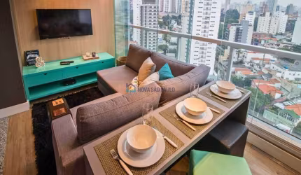Apartamento à venda, 33 m2, 1 quarto, 1 vaga próximo ao metrô, mobiliado