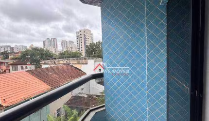 Apartamento com 1 dormitório, garagem fechada, à venda, 49 m² por R$ 400.000 - Marapé - Santos/SP