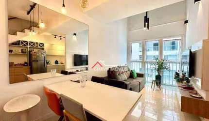 Apartamento Duplex com 2 dormitórios à venda, 83 m² por R$ 800.000,00 - Gonzaga - Santos/SP
