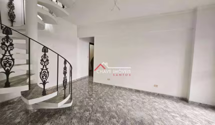 COBERTURA COM 166 M2, 1 DORMITÓRIO, 2 VAGAS DE GARAGEM,  NA APARECIDA - SANTOS/SP