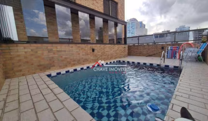 Cobertura com 4 dormitórios à venda, 186 m² por R$ 2.350.000,00 - Aparecida - Santos/SP