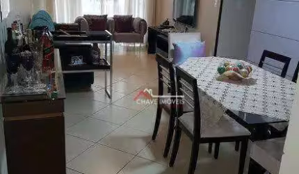 Apartamento com 2 dormitórios para alugar, 110 m² por R$ 6.800,02/mês - Gonzaga - Santos/SP