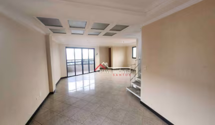 Cobertura com 3 dormitórios à venda, 324 m² por R$ 1.390.000,00 - Ponta da Praia - Santos/SP
