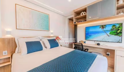 Studio com 1 dormitório, 22 m² - venda por R$ 430.000,00 ou aluguel por R$ 4.100,02/mês - Embaré - Santos/SP