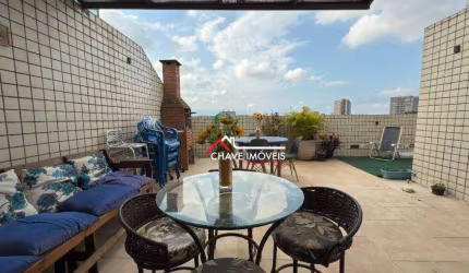 Apartamento Triplex com 3 dormitórios à venda, 123 m² por R$ 850.000,00 - Aparecida - Santos/SP