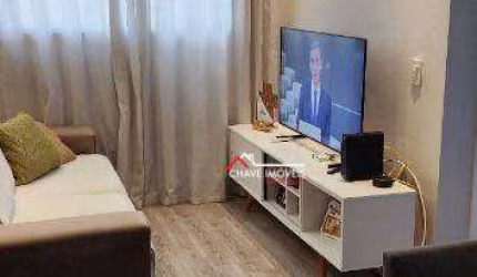 Apartamento com 2 dormitórios à venda, 45 m² por R$ 300.000,00 - Areia Branca - Santos/SP