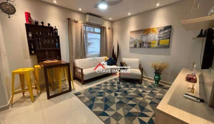 Apartamento com 1 dormitório para alugar, 64 m² por R$ 3.500,02/mês - José Menino - Santos/SP