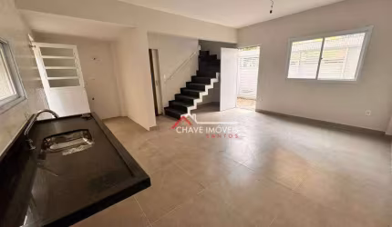 Sobrado com 3 dormitórios à venda, 100 m² por R$ 877.000 - Aparecida - Santos/SP