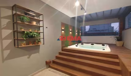 Cobertura com 3 dormitórios à venda, 191 m² por R$ 1.810.000,00 - Pompéia - Santos/SP