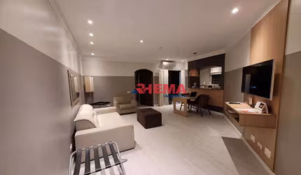 Flat com 1 dormitório à venda, 44 m² por R$ 428.000,00 - Gonzaga - Santos/SP