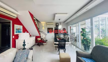 Apartamento Duplex com 3 dormitórios à venda, 200 m² por R$ 4.890.000,00 - Embaré - Santos/SP