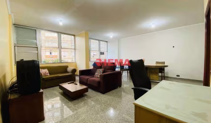 Apartamento para alugar, 130 m² por R$ 4.000,01/mês - José Menino - Santos/SP