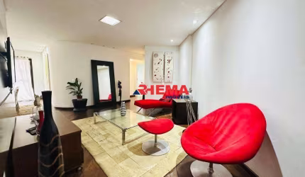 Apartamento com 2 dormitórios para alugar, 129 m² por R$ 5.000,02/mês - Ponta da Praia - Santos/SP