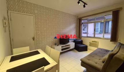 Apartamento com 1 dormitório para alugar, 58 m² por R$ 2.600,01/mês - Embaré - Santos/SP