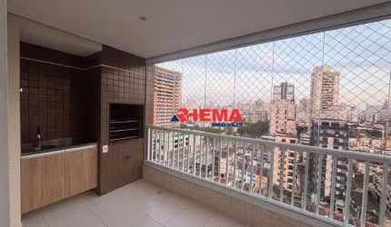 Apartamento com 3 dormitórios para alugar, 111 m² por R$ 6.500,01/mês - Encruzilhada - Santos/SP