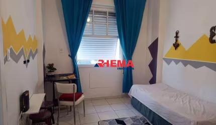 Kitnet para alugar, 37 m² por R$ 2.300/mês - Aparecida - Santos/SP