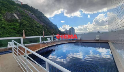 Apartamento com 2 dormitórios para alugar, 68 m² por R$ 4.500,02/mês - Marapé - Santos/SP