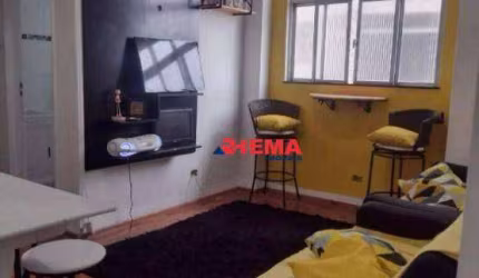 Apartamento com 1 dormitório para alugar, 48 m² por R$ 2.100,01/mês - Centro - São Vicente/SP