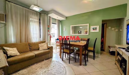 Apartamento com 1 dormitório para alugar, 47 m² por R$ 3.200,02/mês - Aparecida - Santos/SP