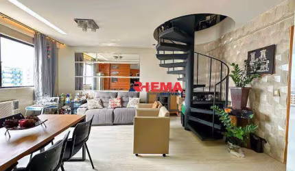 Cobertura com 3 dormitórios à venda, 77 m² por R$ 850.000,00 - Embaré - Santos/SP