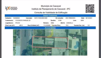 Terreno à venda, 480 m² por R$ 650.000 - Cancelli