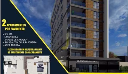 Apartamento com 3 suítes ao lado do clube comercial  147 m² por R$ 890.000 - Coqueiral - Cascavel/PR