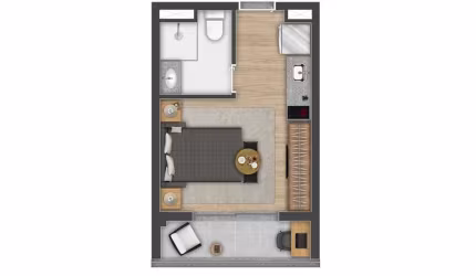 Apartamento com 1 quarto à venda na Avenida Doutor Chucri Zaidan, 111, Vila Cordeiro, São Paulo, 24 m2 por R$ 410.000