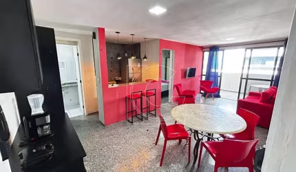 Cond. Flat Atlântico Residence Service, Apartamento, 57,00m², 2 Quartos, Meireles, Fortaleza/CE