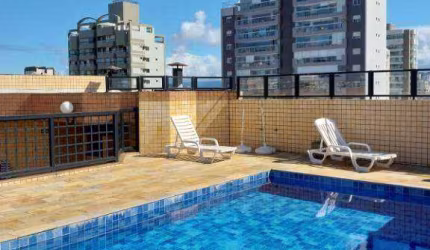 Lindo Apartamento com 1 dormitório, com área de lazer  à venda por R$ 480.000 - Aparecida - Santos/SP