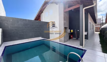 ABAIXOU O VALOR!! CASA GEMINADA COM PISCINA E CHURRASQUEIRA EM BAIRRO RESISDENCIAL EM ITANHAÉM!!