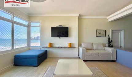 Apartamento com vista para o mar,  4 dormitórios para alugar, 165 m² por R$ 8.500/mês - Pitangueiras - Guarujá/SP