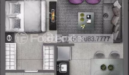 Apartamento com 1 quarto à venda na Avenida Getúlio Vargas, 4831, Marechal Rondon, Canoas, 36 m2 por R$ 427.500