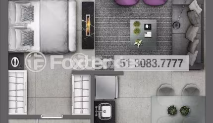 Apartamento com 1 quarto à venda na Avenida Getúlio Vargas, 4831, Marechal Rondon, Canoas, 38 m2 por R$ 315.000