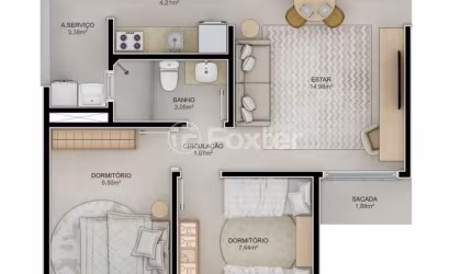 Apartamento com 2 quartos à venda na Rua Alfredo Marotzki, 1185, Canudos, Novo Hamburgo, 53 m2 por R$ 209.000