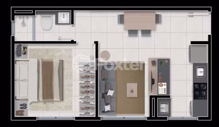 Apartamento com 1 quarto à venda na Rua Dolores Duran, 700, Lomba do Pinheiro, Porto Alegre, 33 m2 por R$ 199.900