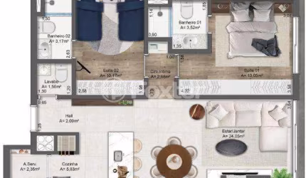 Apartamento com 2 quartos à venda na Rua Comendador Rheingantz, 254, Auxiliadora, Porto Alegre, 85 m2 por R$ 1.126.000