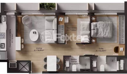 Apartamento com 2 quartos à venda na Avenida Borges de Medeiros, 2055, Praia de Belas, Porto Alegre, 60 m2 por R$ 757.927