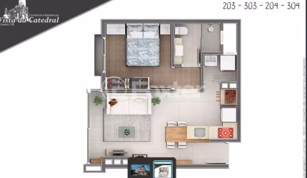 Apartamento com 1 quarto à venda na Rua Visconde De Mauá, 355, Centro, Canela, 41 m2 por R$ 845.500