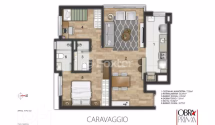 Apartamento com 2 quartos à venda na Praça Doutor Gastão Santos, 18, Passo da Areia, Porto Alegre, 66 m2 por R$ 806.070