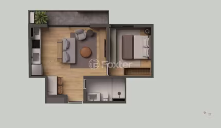 Apartamento com 1 quarto à venda na Rua Atanásio Belmonte, 267, Boa Vista, Porto Alegre, 41 m2 por R$ 471.500